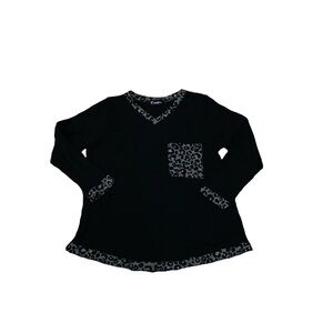 Black Leopard Print Top
